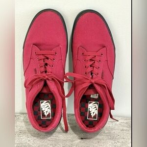 VANS Atwood Off the Wall 721461 (2017) Canvas Red Black Soles Sneakers Size 13